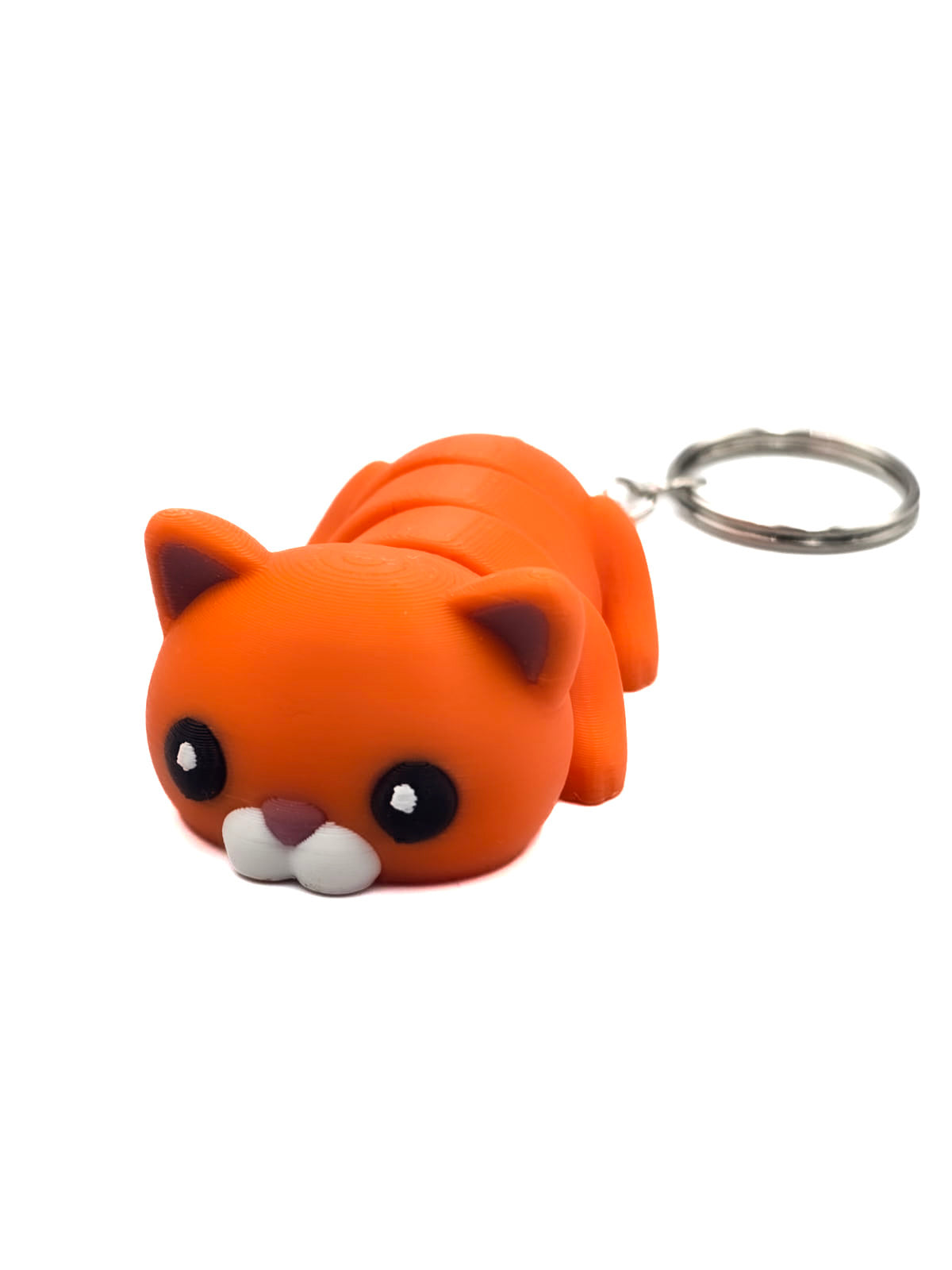 Kat Oranje Sleutelhanger Flexi