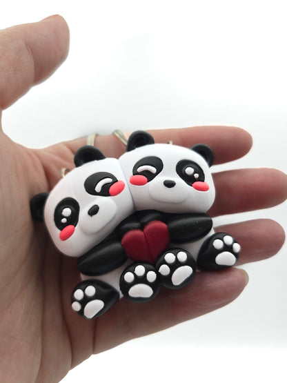 Panda koppelsleutelhanger