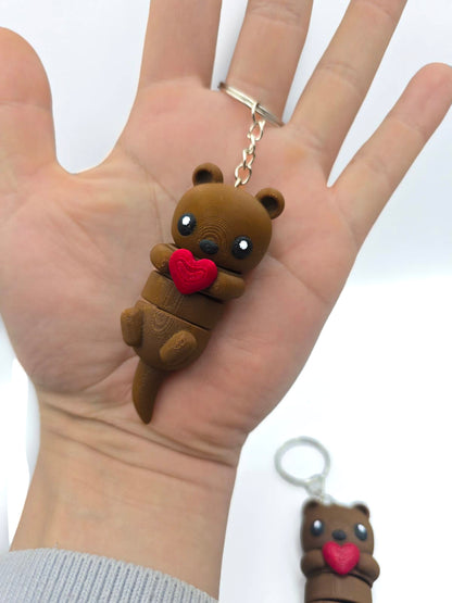 Liefdes Otter Sleutelhanger