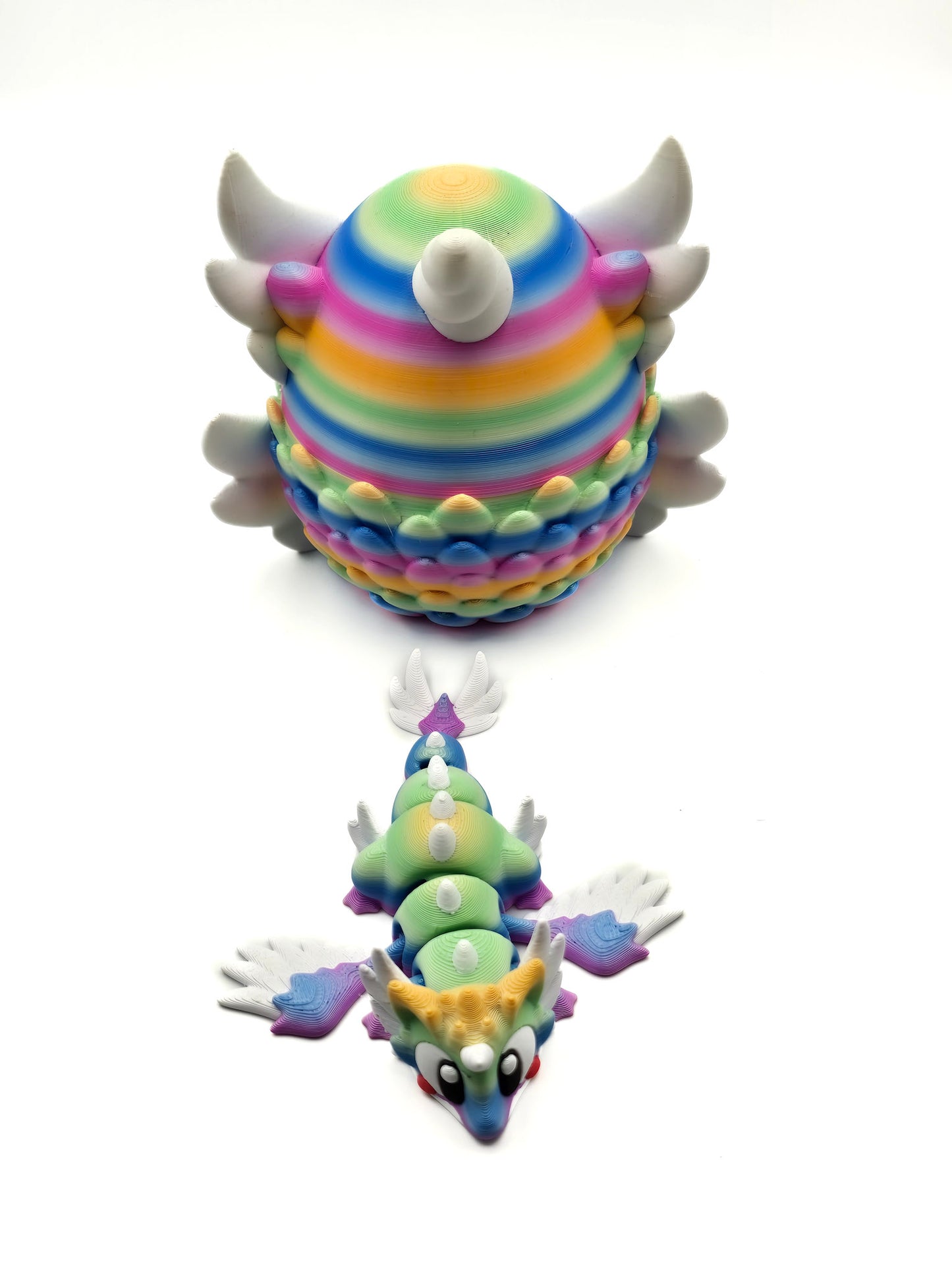 Regenboog Unicorn draak met Ei