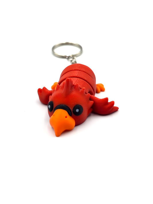 Vogel Sleutelhanger - Papagaai Rood